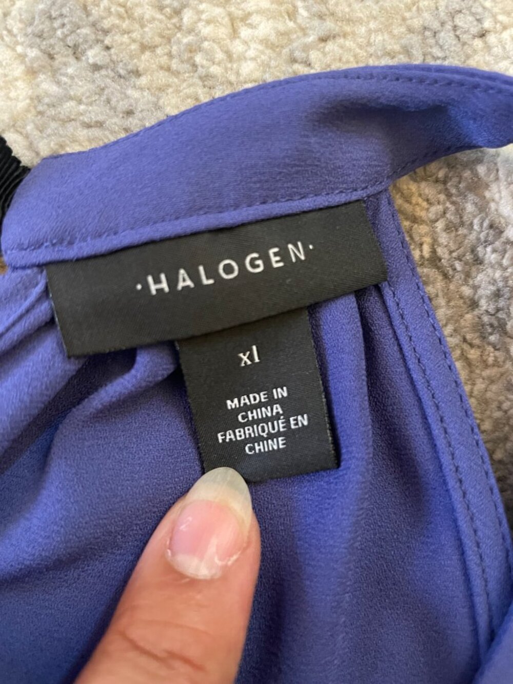 Halogen Halter Neck Sleeveless Blouse with Ribbon Tie - XL - Picture 7 of 9